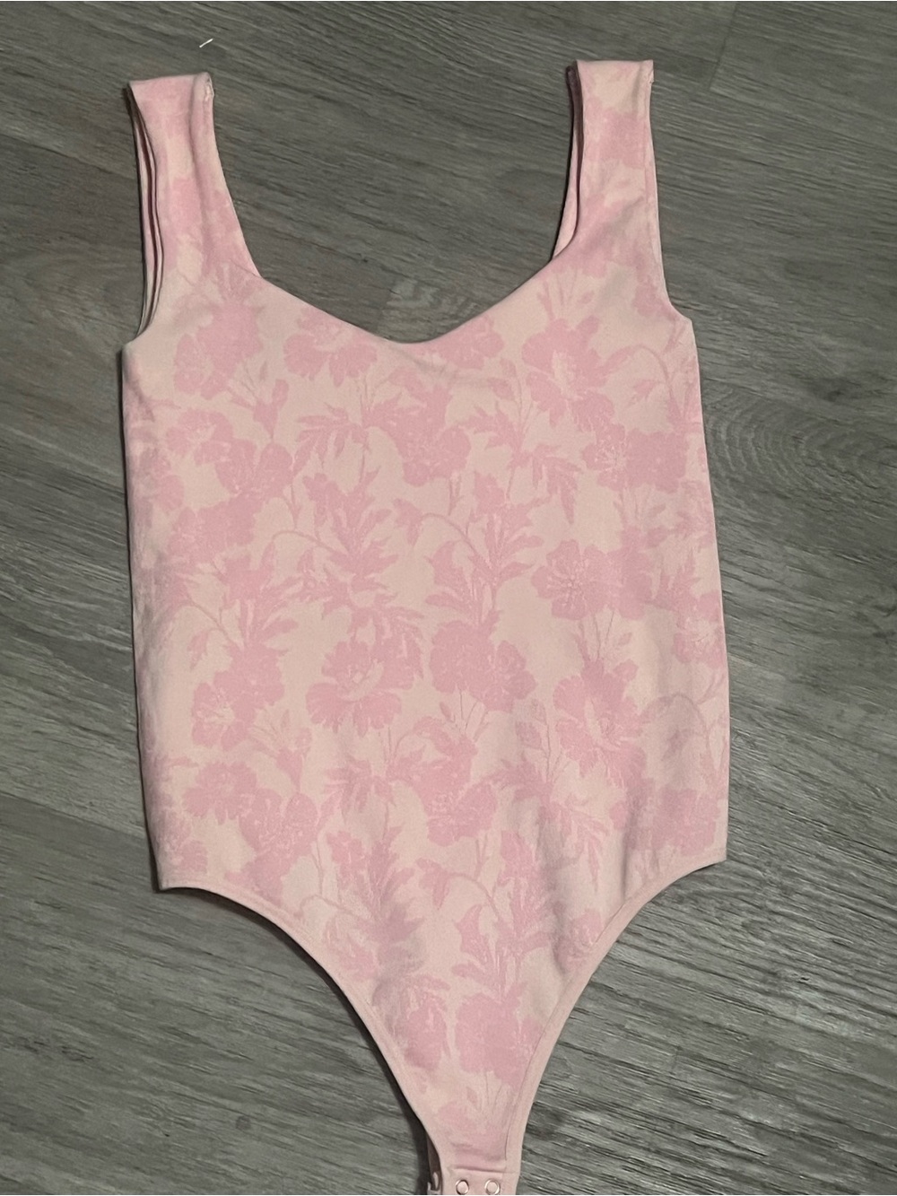 Free People Printed Clean Lines bodysuit in a bubble bath combo color.